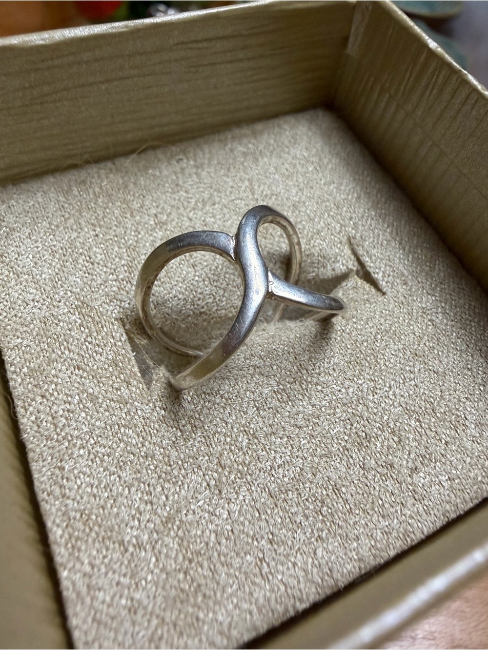 Minimalist Ring Sz 6 925 Sterling Silver Infinity Crossover Ring